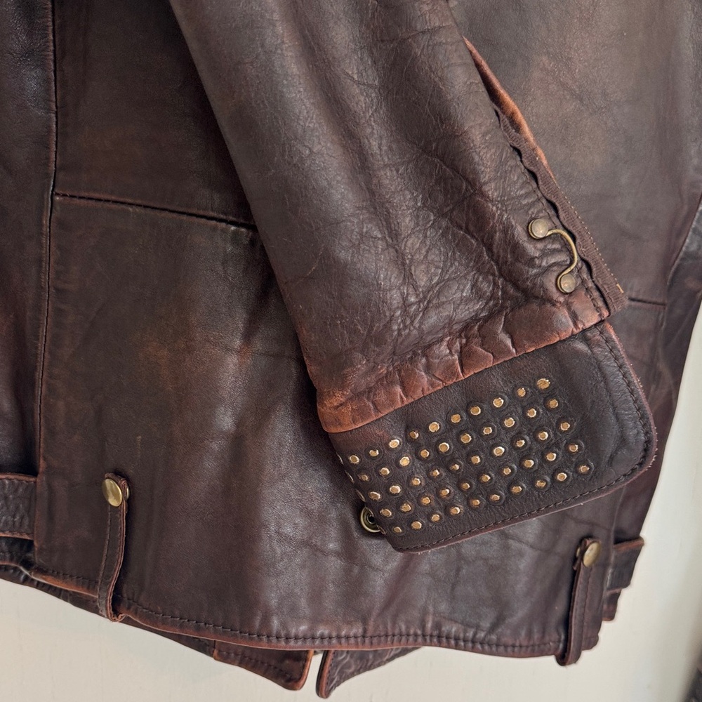 Golden Goose Dark Brown Leather Jacket - Size L - Picture 14 of 17